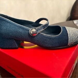 Women's Denim Mary Jane Shoes, size 9